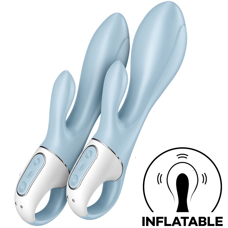 SATISFYER - AIR PUMP BUNNY 1 VIBRATEUR GONFLABLE LAPIN BLEU