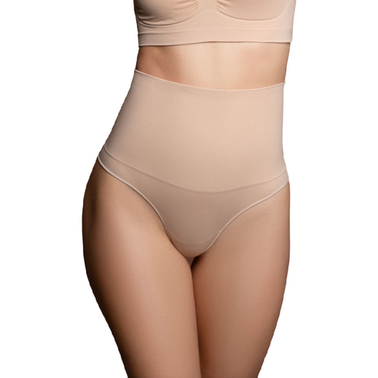 BYE-BRA - FAONNEUR SANS POINTS STYLE STRING BEIGE TAILLE S