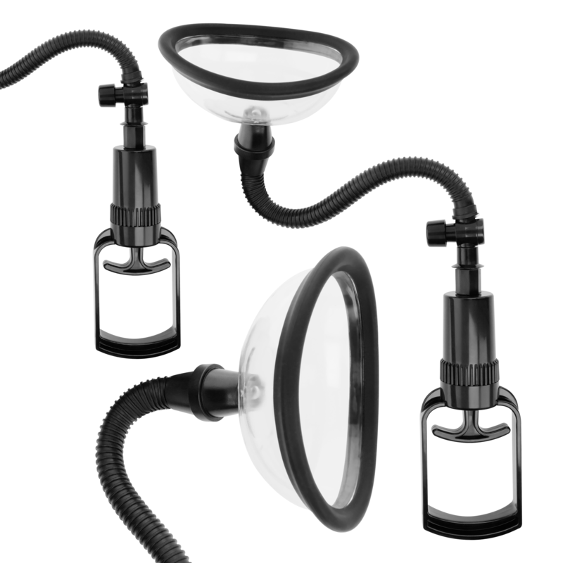 INTENSE - POMPE VAGINALE MANUELLE AVEC DEUX COUPELLES INTERCHANGEABLES