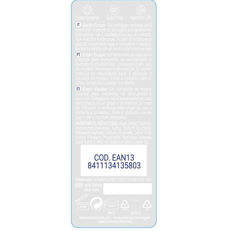 CONTROL - 2 EN 1 MASSAGE & PLAISIR EXOTIQUE 200 ML