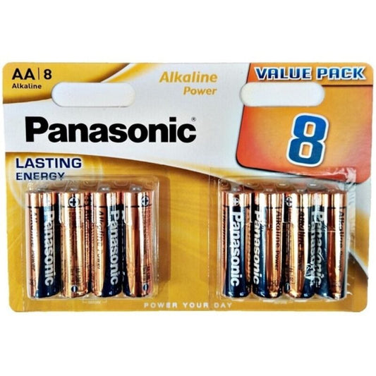 PANASONIC - BLISTER DE PILE AA ALCALINE BRONZE LR6*8