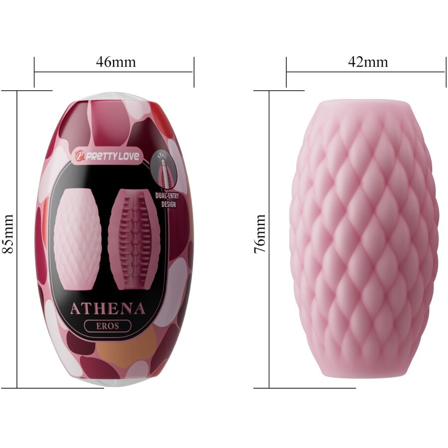 PRETTY LOVE - MASTURBATEUR POUR HOMME EN SILICONE ATHENA EROS ROSE