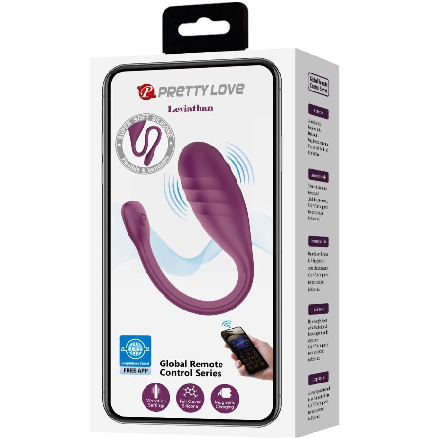 PRETTY LOVE - VIBRATEUR CONTRÔLÉ PAR APPLICATION LEVIATHAN VIOLET