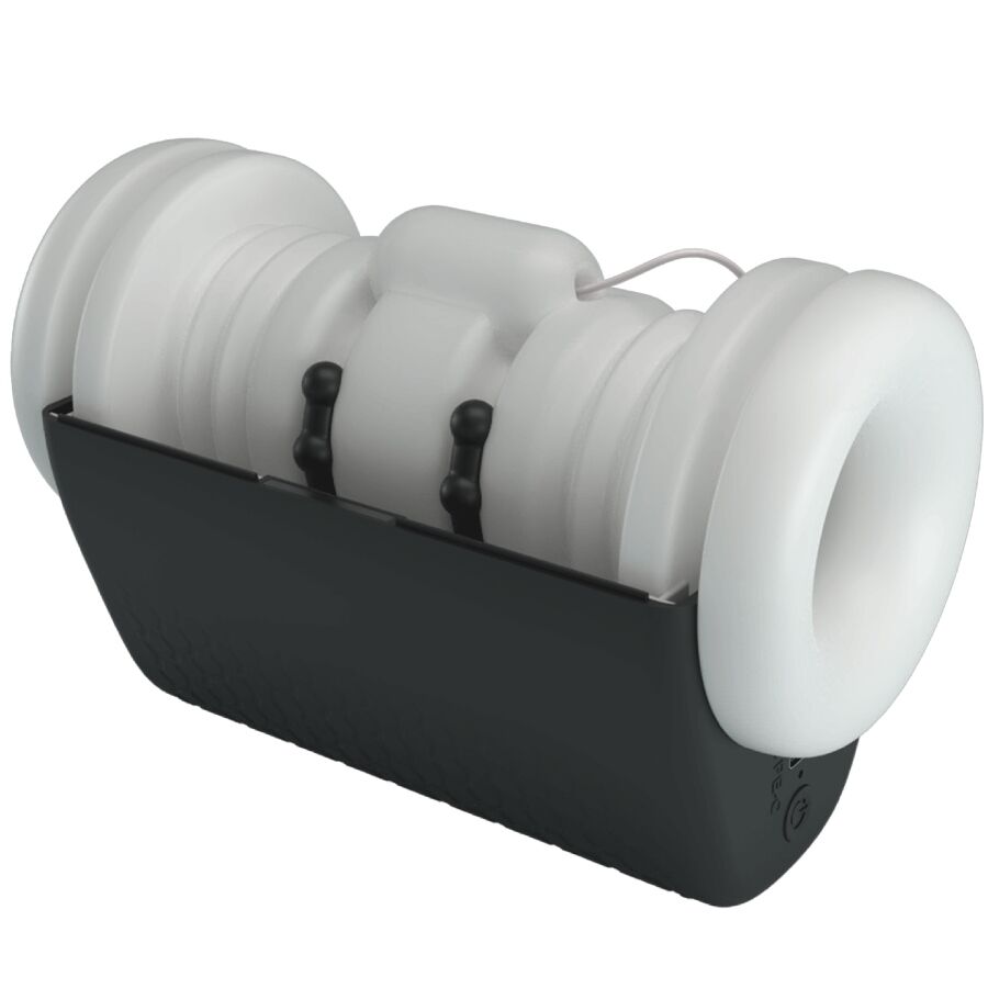 PRETTY LOVE - MASTURBATEUR POUR HOMME DJ GIRL AVEC VIBRATION 5 RÉGLAGES NEGRO