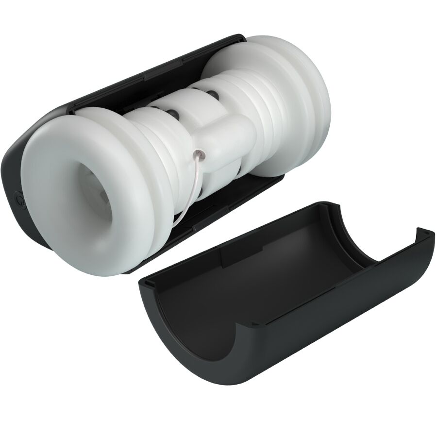 PRETTY LOVE - MASTURBATEUR POUR HOMME DJ GIRL AVEC VIBRATION 5 RÉGLAGES NEGRO