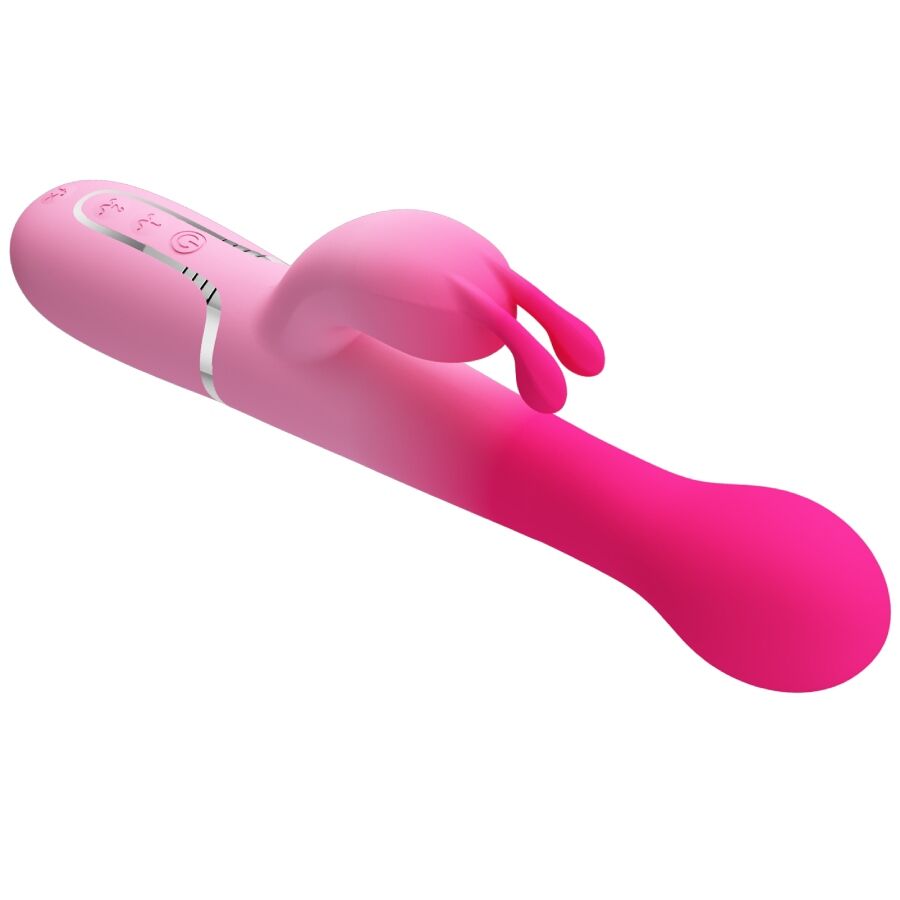 PRETTY LOVE - VIBRATEUR LAPIN MULTIFONCTION 3 EN 1 DEJON ROSE