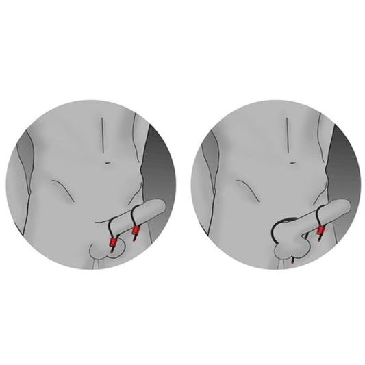 ELECTRASTIM - PRESTIGE ELECTRA LOOPS ANNEAUX PÉNIENS RÉGLABLES ROUGES