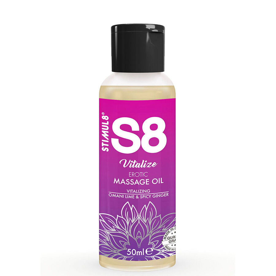 STIMUL8 - S8 VITALIZE HUILE DE MASSAGE ÉROTIQUE CITRON VERT 50 ML