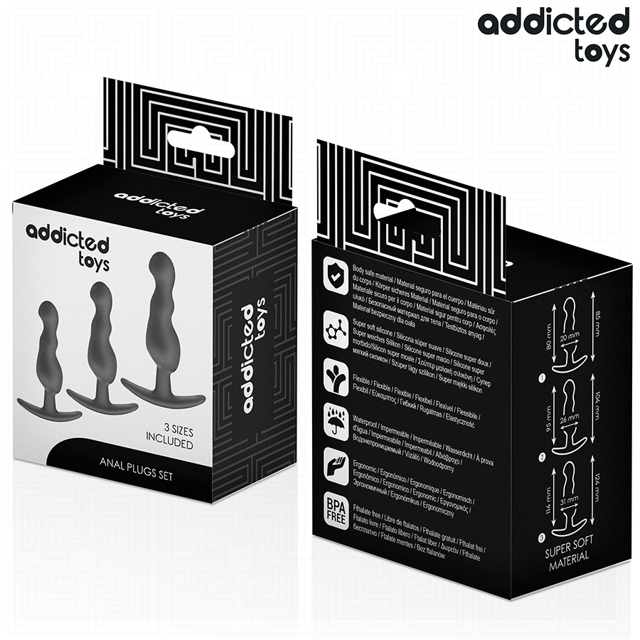 ADDICTED TOYS - LOT DE 3 PLUG ANAL MODÈLE 1