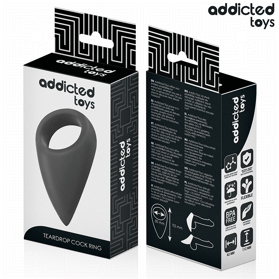 ADDICTED TOYS - ANNEAU PÉNIS EN FORME DE LARME