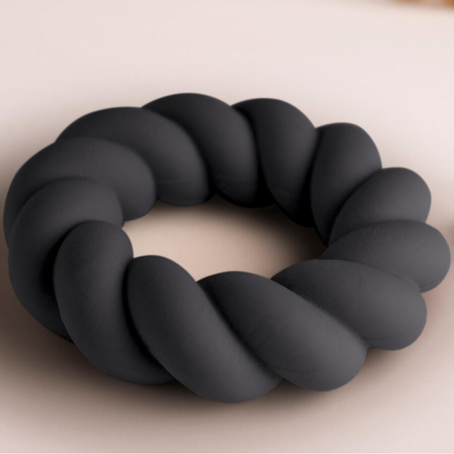 ROCKS-OFF - ANNEAU DE MASTURBATION EN SILICONE NOIR TWIST