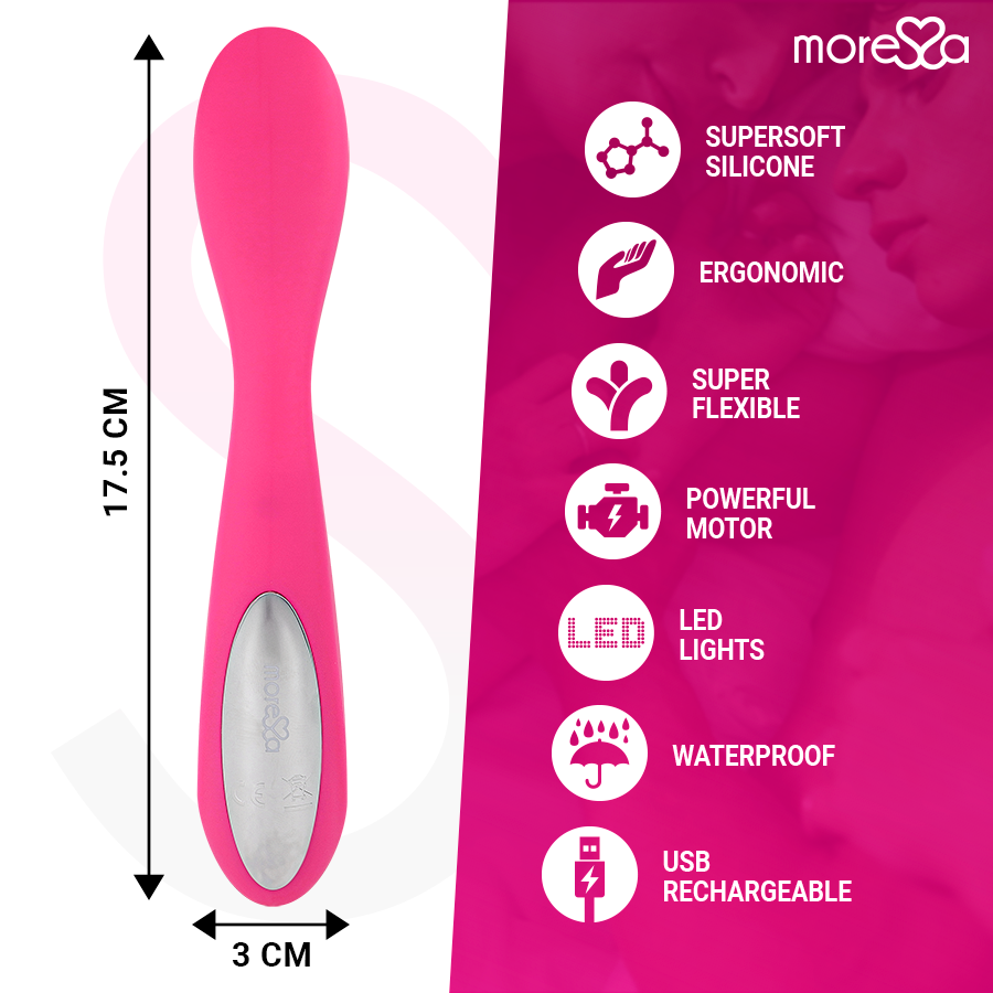 MORESSA - DRUSO RECHARGEABLE EN SILICONE PREMIUM