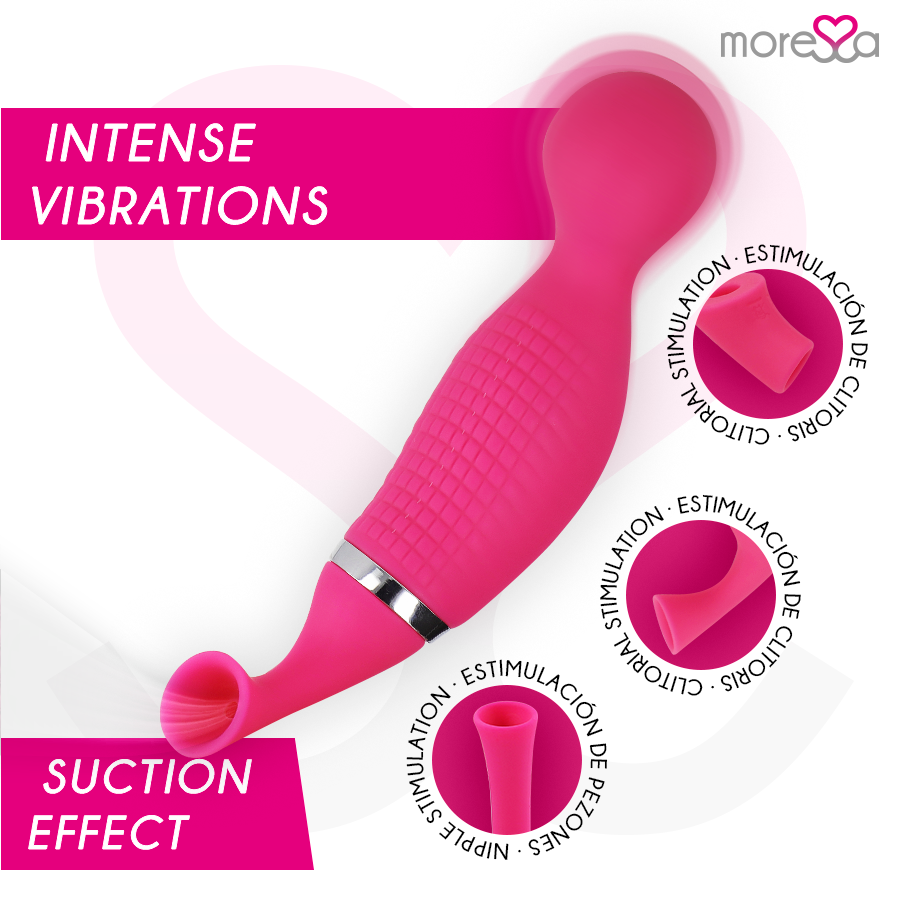 MORESSA - KIRK DUO ASPIRATION + MASSEUR MULTI-PERFORMANCES SILICONE PREMIUM RECHARGEABLE