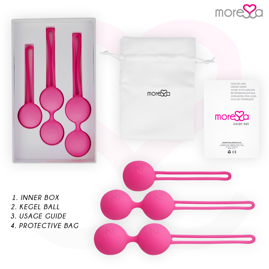 MORESSA - OSIAN SET PREMIUM SILICONE ROSE (Osian One - 51 g | Osian Two - 101 g | Osian Three 85 g)
