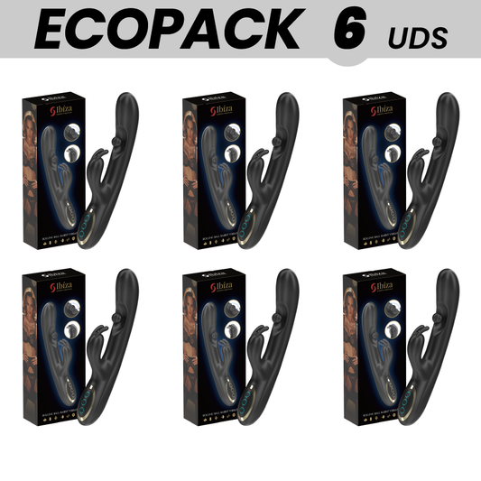 ECOPACKS 6 UNITÉS - VIBRATEUR LAPIN PUISSANT IBIZA AVEC PERLE ROULANTE MASSANTE