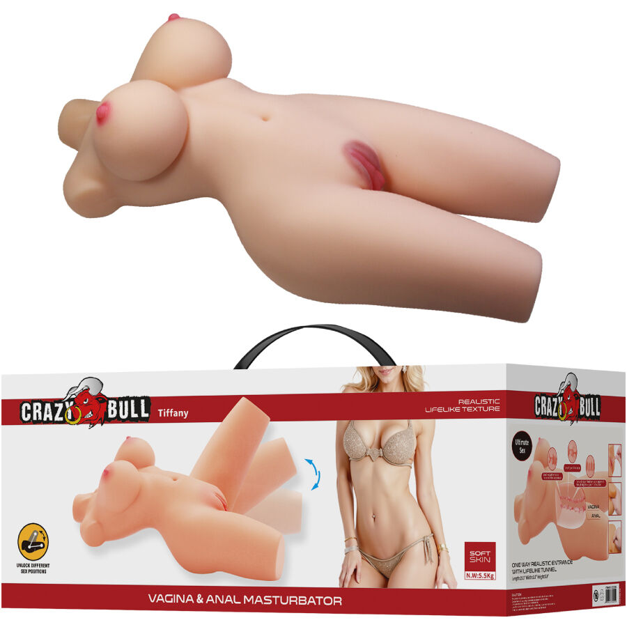 CRAZY BULL - TORSE FÉMININ RÉALISTE TIFFANY VAGIN ET ANAL 5,5 KG