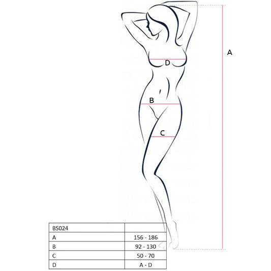 PASSION - FEMME BS024 BODYSTOCKING BLANC TAILLE UNIQUE