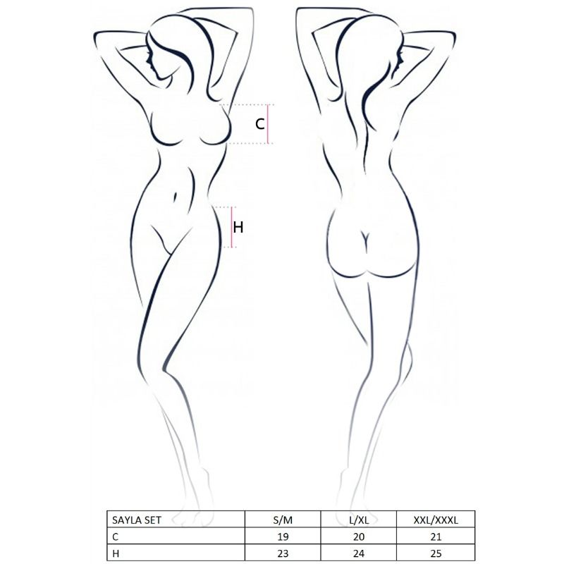 PASSION - ENSEMBLE FEMME SAYLA NOIR TAILLE S/M