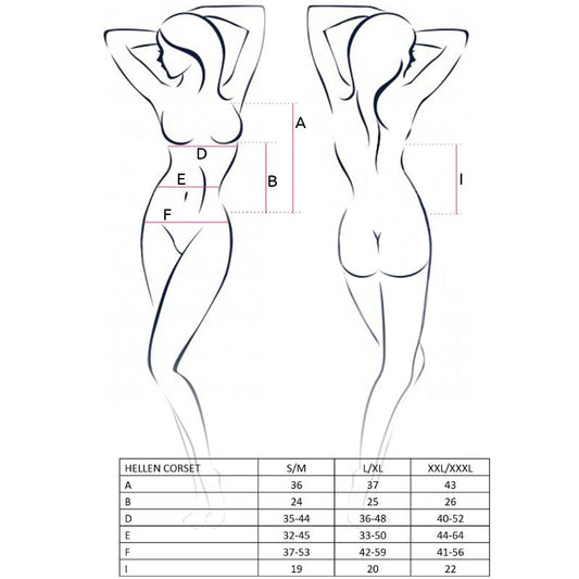 PASSION - FEMME HELLEN CORSET NOIR TAILLE S/M