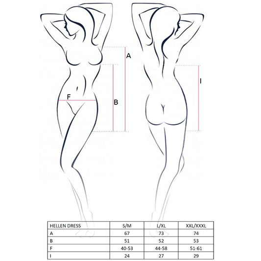 PASSION - FEMME HELLEN ROBE ET STRING TAILLE S/M