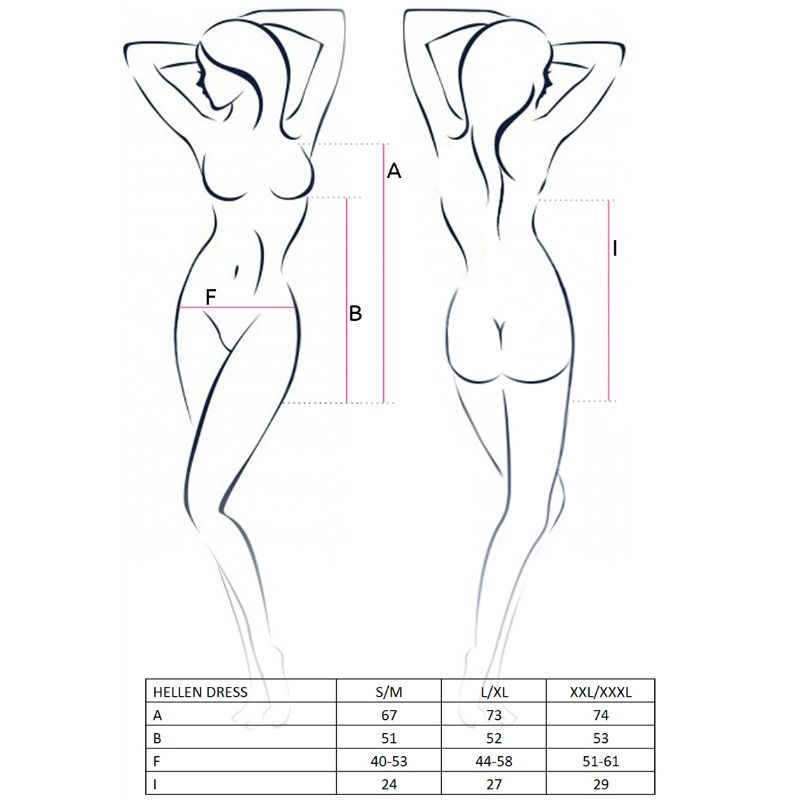 PASSION - FEMME HELLEN ROBE ET STRING TAILLE S/M